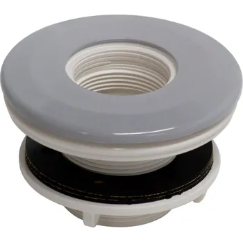 Bazénové osvětlení Tryska VA barva světle šedá, stočená, pro světla, 1,5" vnějším závitem, pro fóliové bazény (RAL7004)