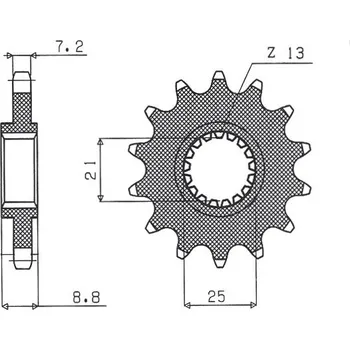 Řetězová sada pro motocykl SUNSTAR řetězové kolo přední 2137 16 KAWASAKI ZX9R 02-03, s 1000 03-06 (JTF1537.16) (řetěz 525) (213716JT) (SUNSTAR řetězové kolo přední 2137 16 KAWASAKI ZX9R 02-03, s 1000 03-06 (JTF1537.16) (řetěz 525) (213716JT))
