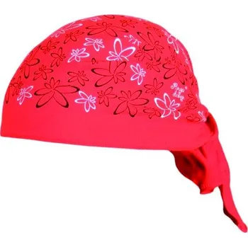 Šátek PINGU-Šátek vázací Fitness-ŠF Doprodej UNI Bavlna/LYCRA Černá-9F flower