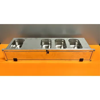 Pro ptáka Zasuvný krmný pult ARA čtyři nádoby