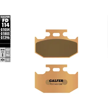 Brzdová destička GALFER brzdové destičky KH152 sintrované barva zlatá OFF ROAD (GALFER brzdové destičky KH152 sintrované barva zlatá OFF ROAD)