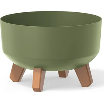 Květináč Žardinka GRACIA LOW 3v1 samozavlažovací plastový d24x16cm Barva: Zelená