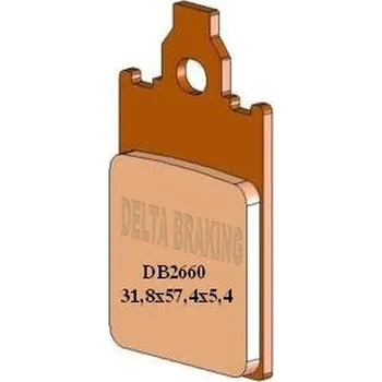 Brzdová destička DELTA BRAKING brzdové destičky KH116 přední APRILIA AF-1 50 86-92, YAMAHA DT 50R 97-01, PIAGGIO FREE 50 95-01, BETA TEMPO 50 94-97, MALAGUTI F12 50 PHANTOM 94-02, GARELLI SAHEL 50 91- (DELTA BRAKING brzdové destičky KH116 přední APRILIA AF-1 50 86-92,)