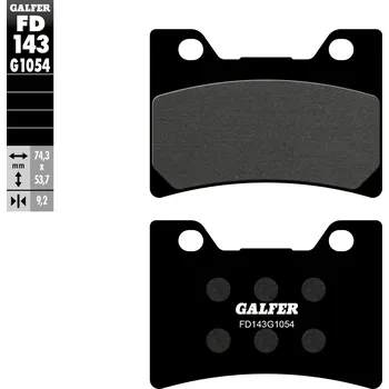 Brzdová destička GALFER brzdové destičky KH182 polokovové (GALFER brzdové destičky KH182 polokovové)