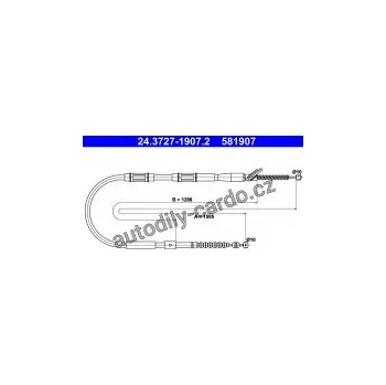 Auto-moto Lanko ruční brzdy ATE 24.3727-1907 (AT 581907)
