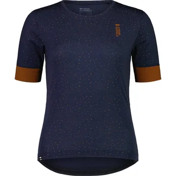 cyklistický dres Dámské funkční triko Mons Royale Cadence Tee WMNS Midnght Terrazzo Modrá S