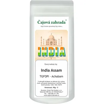 Čaj Čajová zahrada India Assam TGFOPI Achabam - černý čaj Varianta: černý čaj 90g