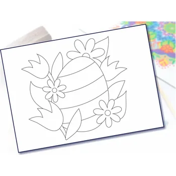 Radost v písku Šablona na pískování vajíčko v květech Varianta: A3 (297 × 420 mm)