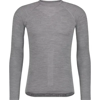 Pánské tričko AGU Cyklistické triko s dlouhým rukávem - WINTERDAY MERINO - šedá XS