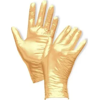 Vyšetřovací rukavice Vyšetřovací rukavice Fancy nitril, nepudrované, gold (zlaté), vel. XS, 100 ks