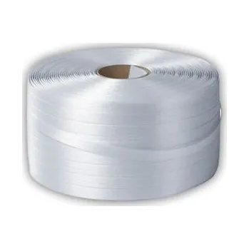 Stahovací páska Vázací páska PES šíře 9 mm, návin 500 m - bílá, lepená