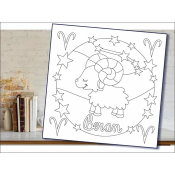 Radost v písku Šablona na pískování obrázkový horoskop beran Varianta: 420 x 420 mm