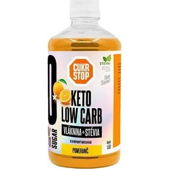 Keto dieta Cukrstop Keto Low Carb nápojový koncentrát 500 ml pomeranč