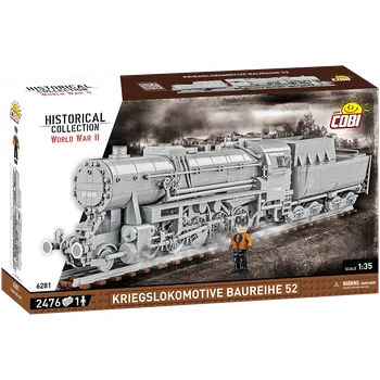 Stavebnice COBI Parní lokomotiva Kriegslokomotive Baureihe 52 s tendrem COBI 6281 - World War II 1:35
