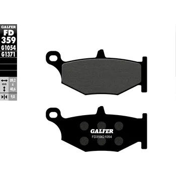 Brzdová destička GALFER brzdové destičky KH419 polokovové (GALFER brzdové destičky KH419 polokovové)