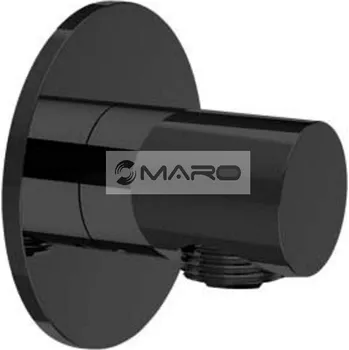 Stěnový vývod Sanjet Rondo Black Vyústění sprchy kulaté, černá matná, E095040B