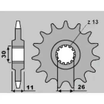 Řetězová sada pro motocykl CHT řetězové kolo přední 209 13 CAGIVA 50 (209-13) (CHT řetězové kolo přední 209 13 CAGIVA 50 (209-13))