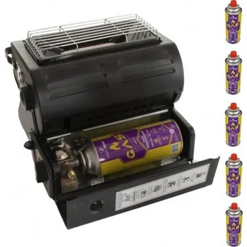 Turistický vařič Turistický Vařič 2v1 +5x Kartuše 400ml MZR 66218