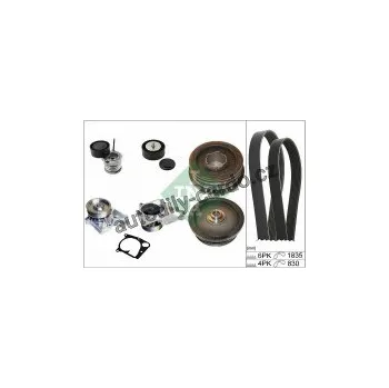 Auto-moto Sada drážkového řemene s vodní pumpou INA (IN 529002130)