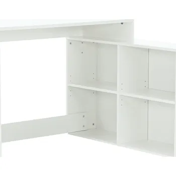 Počítačový stůl Tempo Kondela PC stůl, bílá, univerzální, KORNER 2 NEW