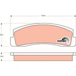 Sada brzdových destiček, kotoučová brzda TRW GDB265