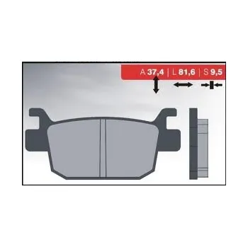 Brzdová destička BRENTA brzdové destičky KH415 sintrované barva zlatá (FT 4082) (BRENTA brzdové destičky KH415 sintrované barva zlatá (FT 4082))