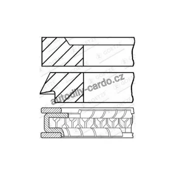 Blok motoru Sada pístních kroužků GOETZE 08-406300-10