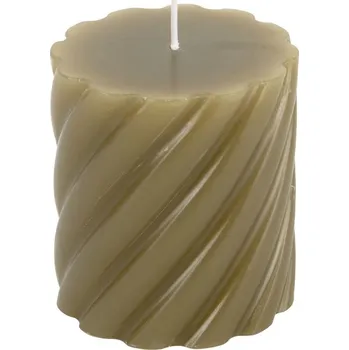 Svíčka Svíčka Swirl S 7,5cm mechově zelená Present Time (Barva-mechově zelená)