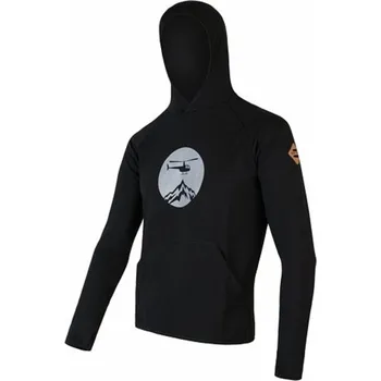 Pánská mikina SENSOR MERINO UPPER HELI mikina klokanka černá M