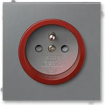 Elektrická zásuvka ABB NEO TECH Zásuvka s ochr. kolíkem ocelová/teracotta 5519M-A02357 71