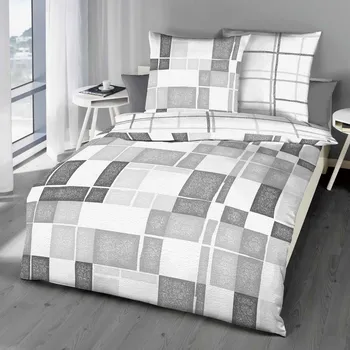 Povlečení Kaeppel | Krepové povlečení Demos šedé, 140x200, 70x90