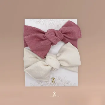 Čelenka Čelenky z vroubkovaného úpletu MAŠLE 2ks Velikost:: od 5 let do dospělosti, Barva čelenky 1:: Krémová, Barva čelenky 2:: Šedá