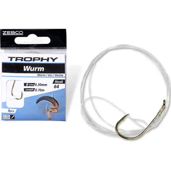 ZEBCO HOTOVÝ NÁVAZEC TROPHY WURM STŘÍBRNÁ 8ks/bal Délky: 70 cm / 35 mm #2