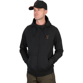 Rybářské oblečení Fox Collection LW Hoody Black & Orange Mikina Velikost: XXXL