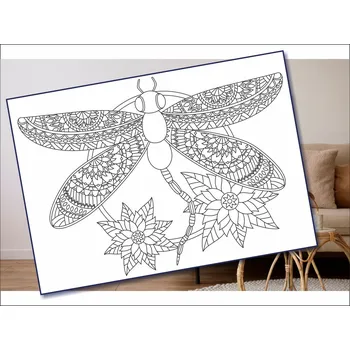 Radost v písku Šablona na pískování vážka mandalka Varianta: A4 (210 × 297 mm)