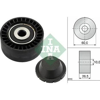 Vratná/vodicí kladka, klínový žebrový řemen INA 532 0331 10