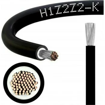 elektrický kabel Solární kabel H1Z2Z2-K 6mm2, Černý 1m