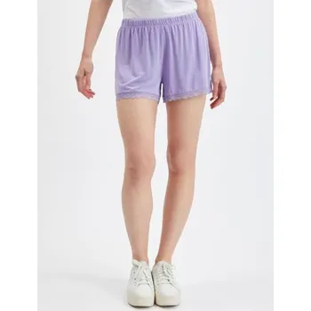 Dámské kraťasy Světle fialové dámské kraťasy s krajkou