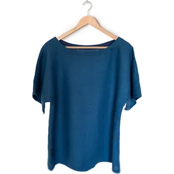 Dámská halenka Tom Linen Dámská Lněná halenka Tmavě modrá Velikost: S