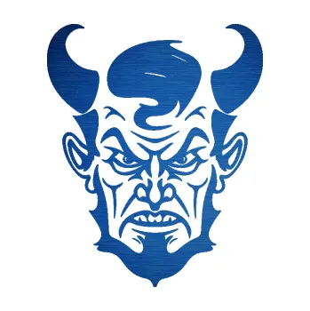 Samolepící dekorace SAMOLEPKA Čert 005 pravá (65 - škrábaný kov modrý) NA AUTO, NÁLEPKA, FÓLIE, POLEP, TUNING, VLASTNÍ TEXT, TISK, AUTOSAMOLEPKY.cz, POLEPY, OBRÁZEK, LOGO, SAMOLEPKY