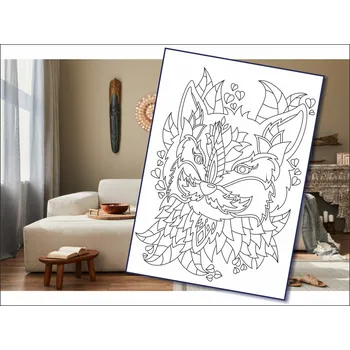 Radost v písku Šablona na pískování liška - mandala Velikost šablony: A4 (210 x 297 mm)