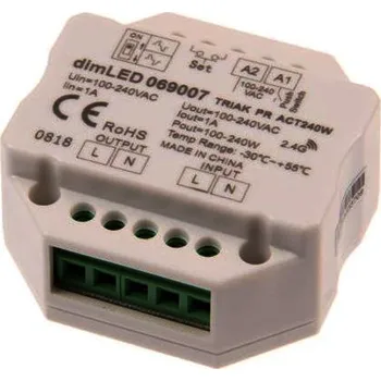 vypínač a zásuvka DimLED TRIAK PR ACT240W triakový stmívač