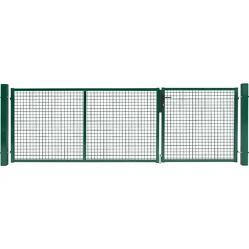 Pletivo KOVO JUHÁSZ spol. s r. o. Brána dvoukřídlá 175 x 300 cm, svařované pletivo, FAB, zelená