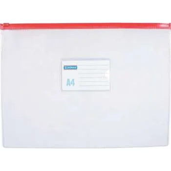 Zipová obálka Donau - A4, čirá, 1 ks