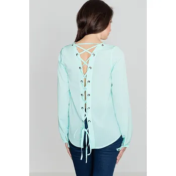 Dámská halenka Dámská halenka se zavazováním na zádech K385 Barva: Mátová, Velikost: XL