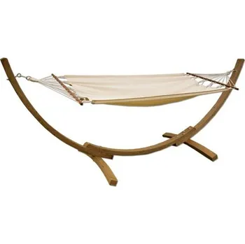 Houpací síť Drewmax MO172 355 x 104 x 128 cm krémová