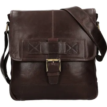 Lagen Pánská kožená taška přes rameno 22089/C tm. hnědá