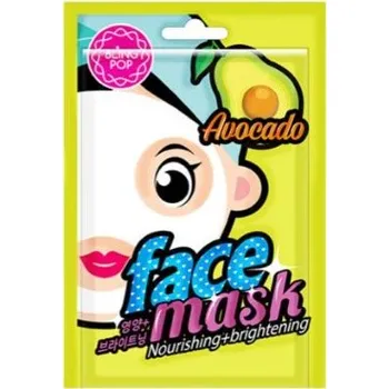 Pleťová maska BLING POP Korea Avocado face mask zpěvňující a rozjasňující maska na obličej 20 ml