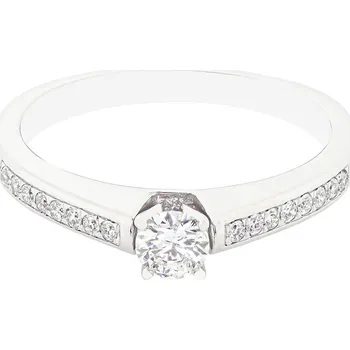 Prsten Dámský diamantový prsten z bílého zlata RB8072EG