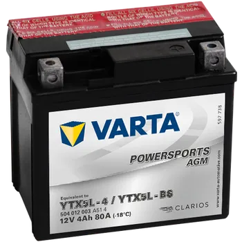 Auto-moto Varta 12V/4Ah moto LF, YTX5L-4/YTX5L-BS Access DRR,TGB Bullet